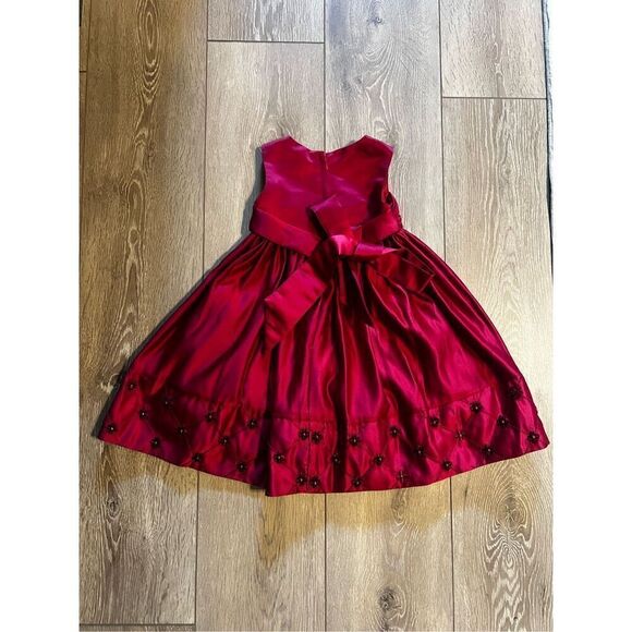 Cinderella Girls Size 2T Fit Flare Holiday Sleeveless Toddler Dress Red - Picture 4 of 9